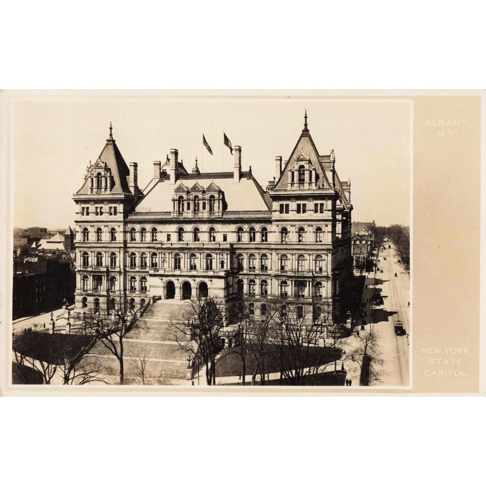 RPPC New York State Capitol Albany New York NY c1910 Real Photo Postcard - Picture 1 of 2